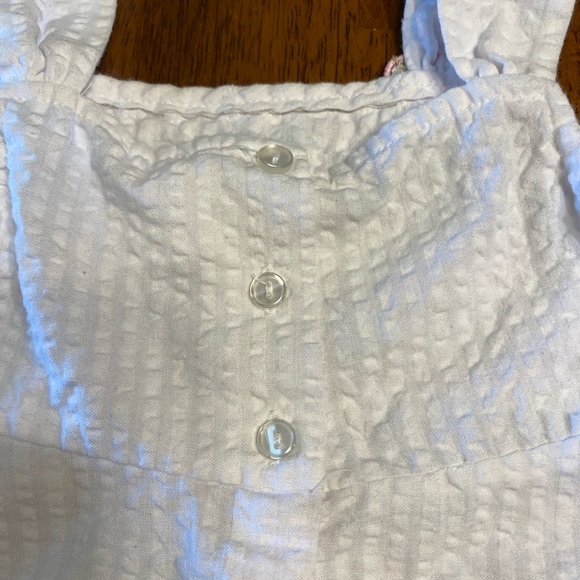 Youngland Baby girls white cotton sundress.  Size 24 months. With butterflies - Picture 7 of 11